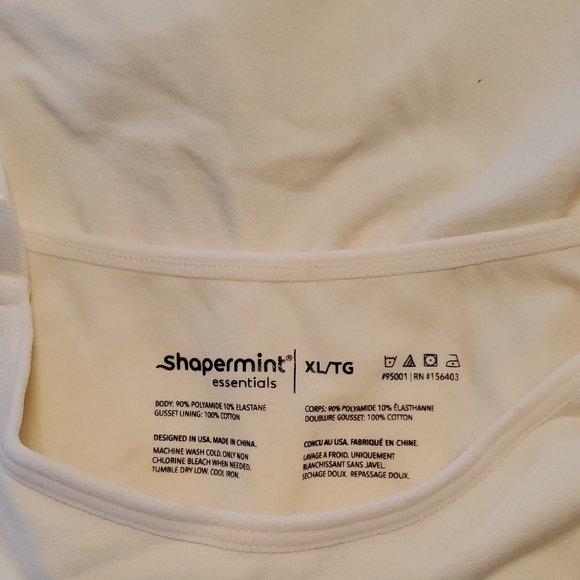 New Shapermint Essentials Beige All Day Scoop Neck Bodysuit Size XL - Picture 2 of 5